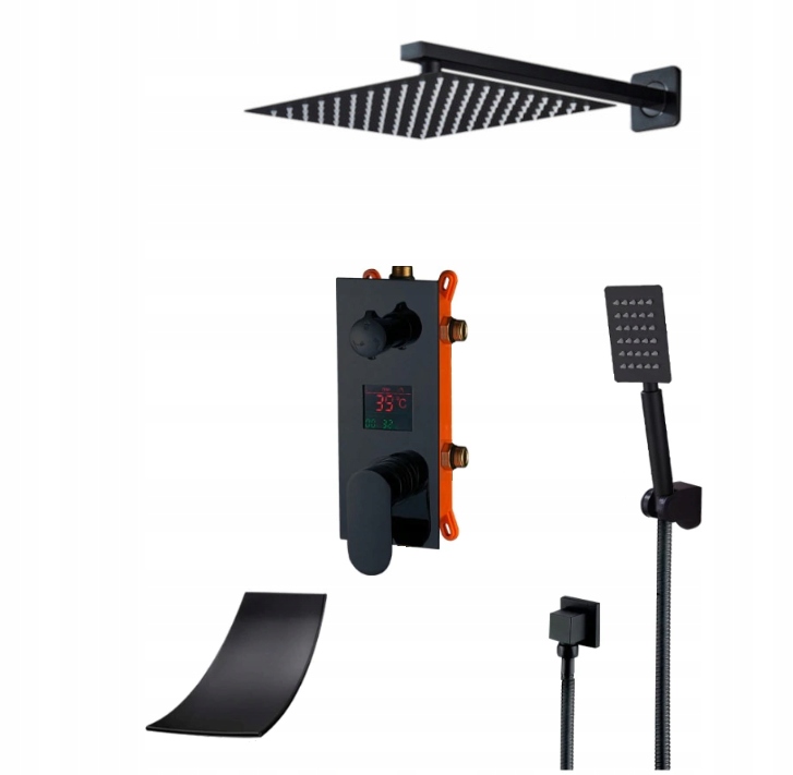 Podomietkový Set, Vodopád Čierny Matný 20 CM