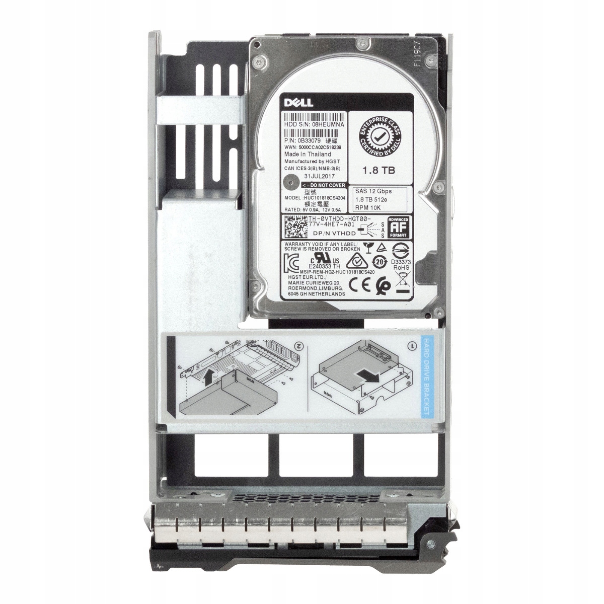 Dell 0VTHDD 1.8TB 10K 128MB SAS-3 3.5'' HUC101818CS4204