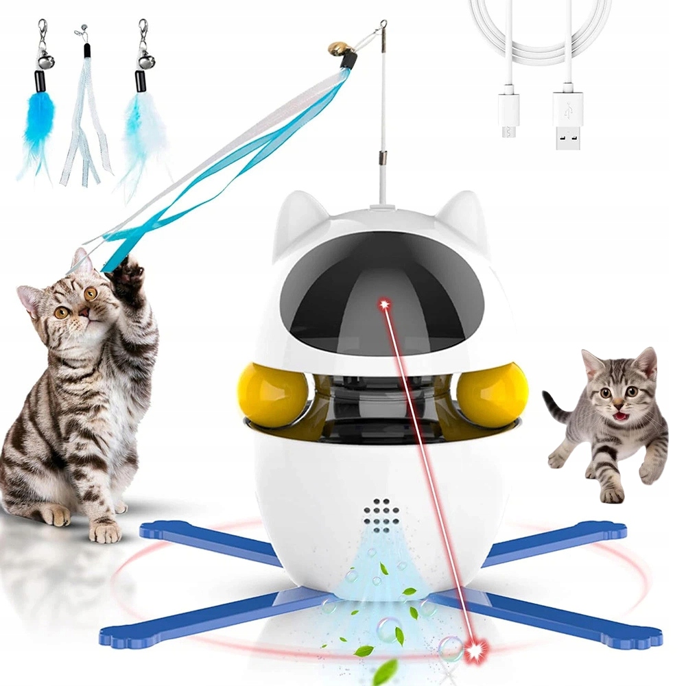 Levně Automatická laserová interaktivní Hračka pro Pro Kočky Chytré kočičí pírko