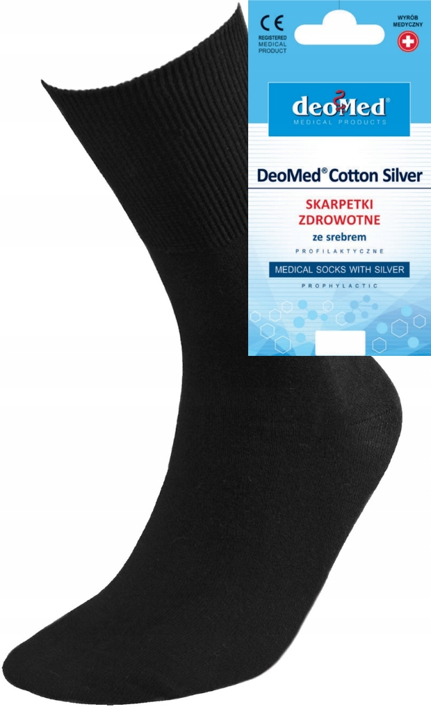 

Skarpety Bezuciskowe Bawełniane Ze Srebrem R 47-50