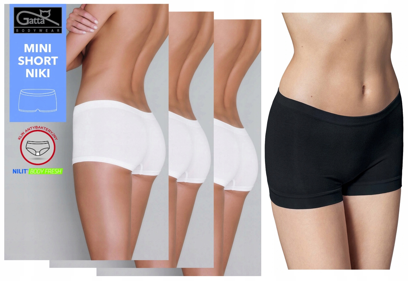 

3 X Gatta Majtki Mini Short Niki Czarne XL