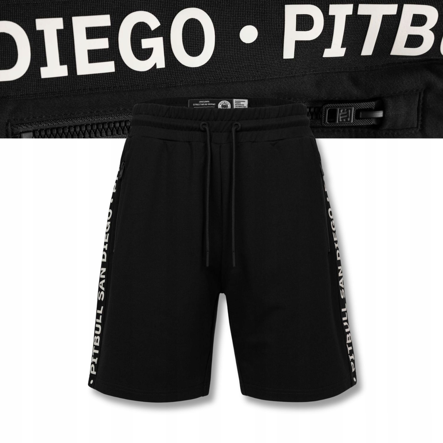 Pánské teplákové šortky Pitbull Tape Parker s krátkými kraťasy a nápisy na bocích