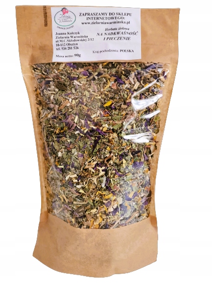 Herbatka NA NADKWAŚNOŚĆ I PIECZENIE Żołądka Zgaga Reflux 90 g Zioła