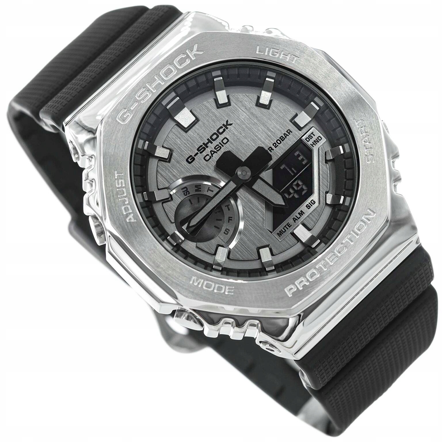 Pánské hodinky Casio GM-2100-1AER G-shock s kovovým páskem – odolné