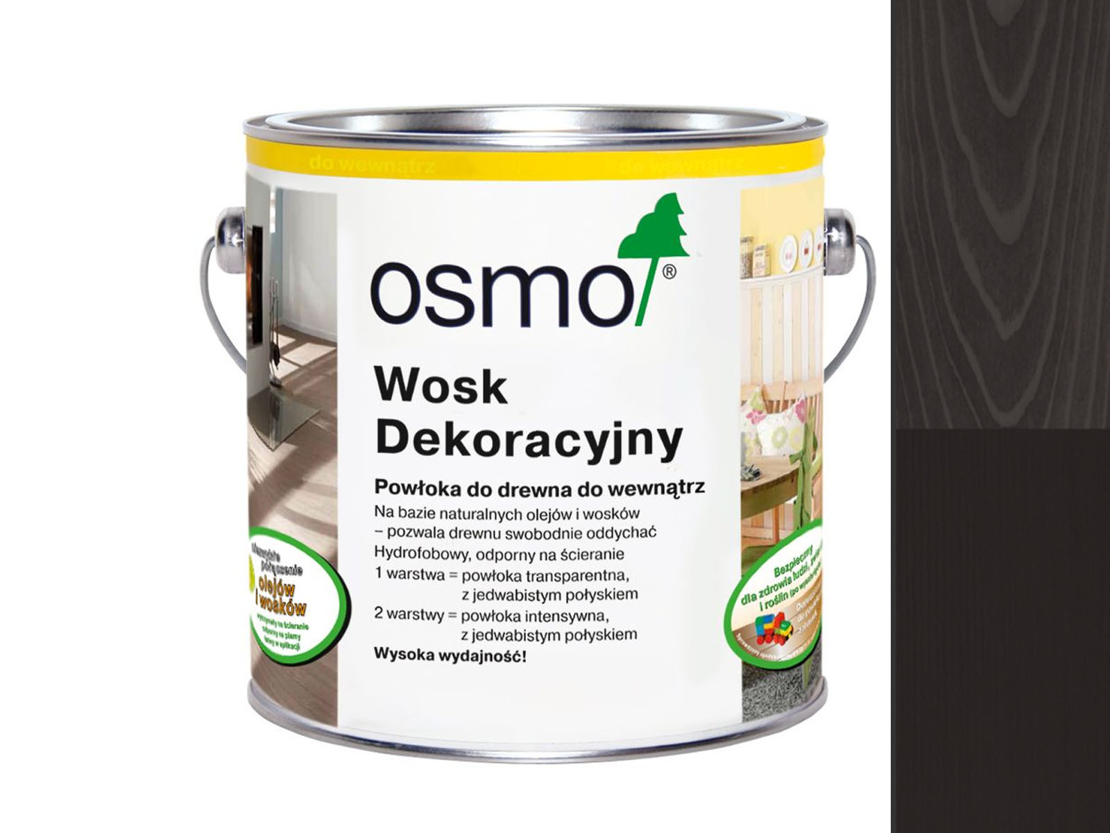 

Osmo 3169 wosk dekoracyjny Czarny 0,125L