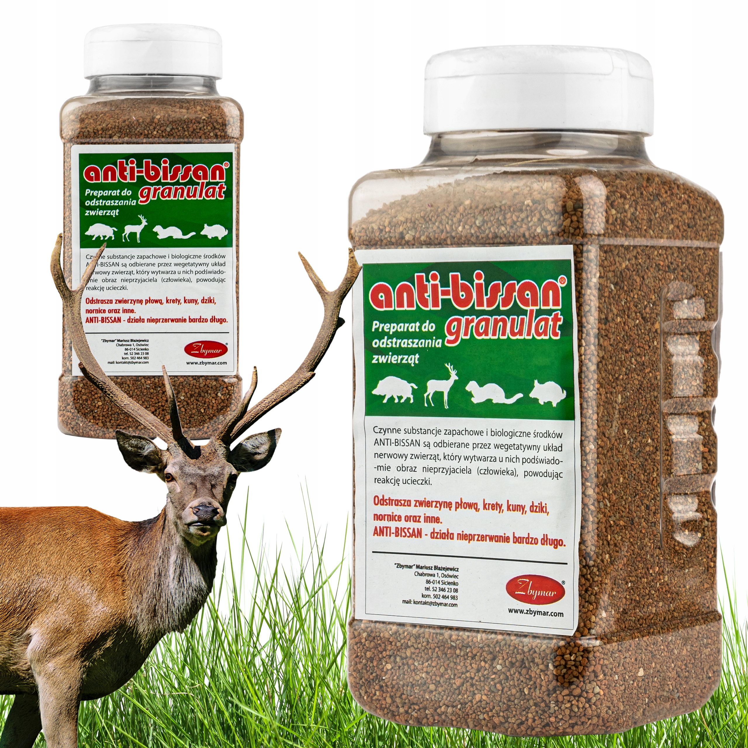 Odstraszacz zwierząt Anti-Bissan granulat 0,75kg na dziki kuny sarny zające