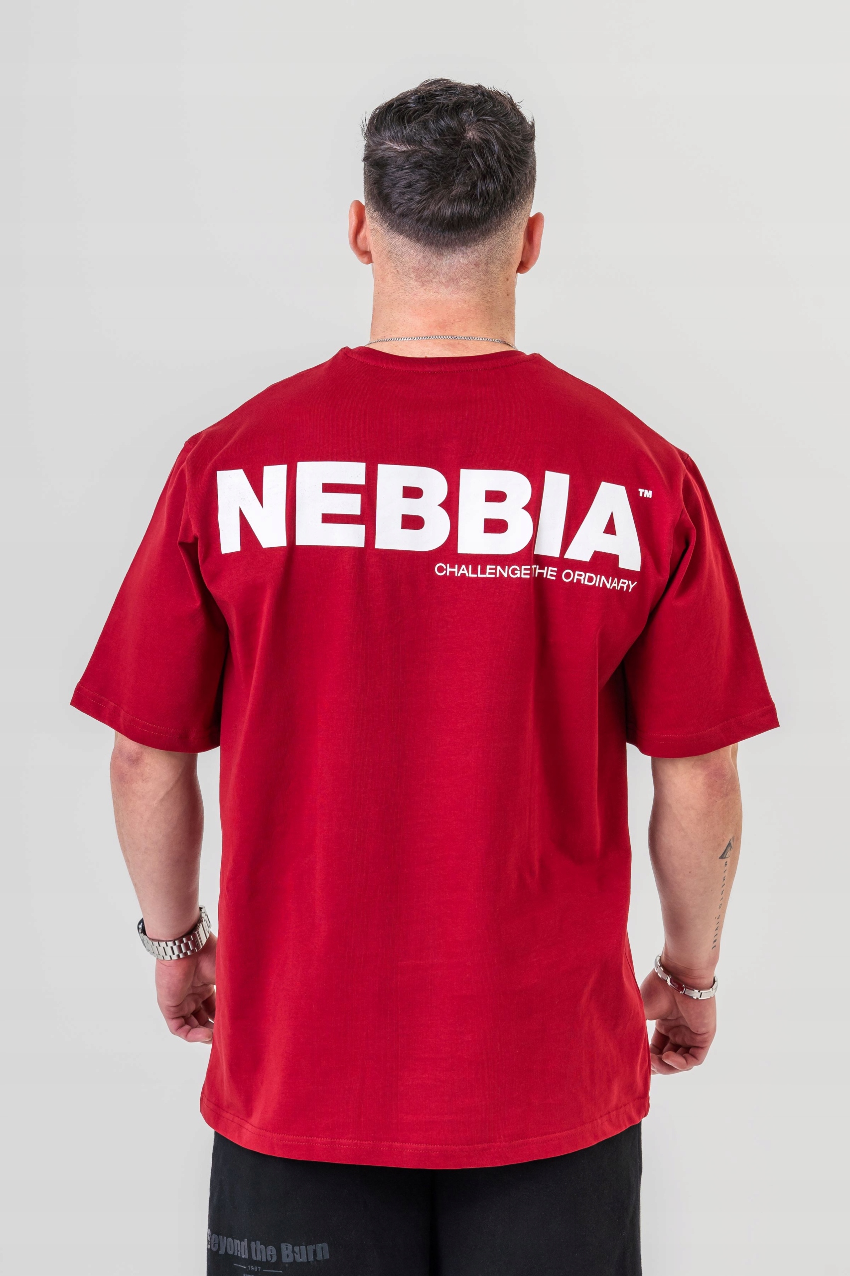Nebbia T-shirt kulturystyczny Gym Essentials 381 dark red L