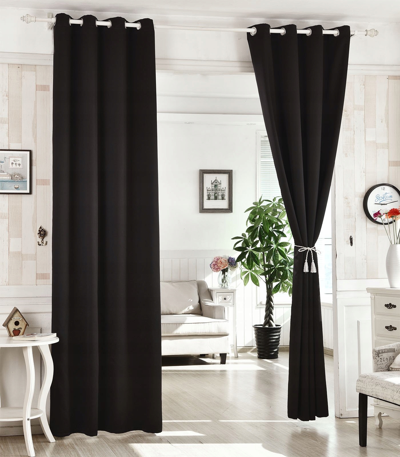 ZASŁONA Z OCZKAMI 130g/m² CIEMNOSZARY 2SZT 135x245 Stan opakowania oryginalne