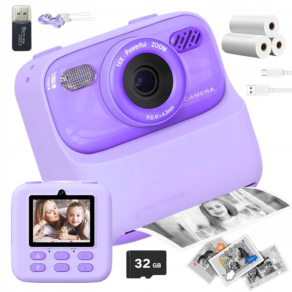Fotoaparát Pro Děti Instantní Tiskárna S Nahráváním Videa