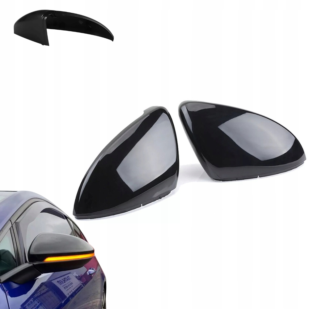 Černé kryty vnějších zrcátek, krytky zrcátek pro Vw Golf