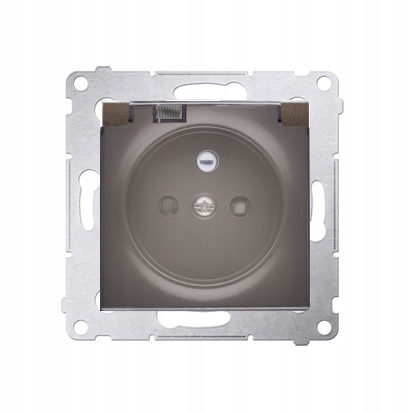 Gniazdo pojedyncze IP44 + uszczelka brąz Simon54