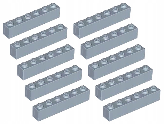 

Lego cegła 1x6 sand blue 10 szt. 3009 Nowa