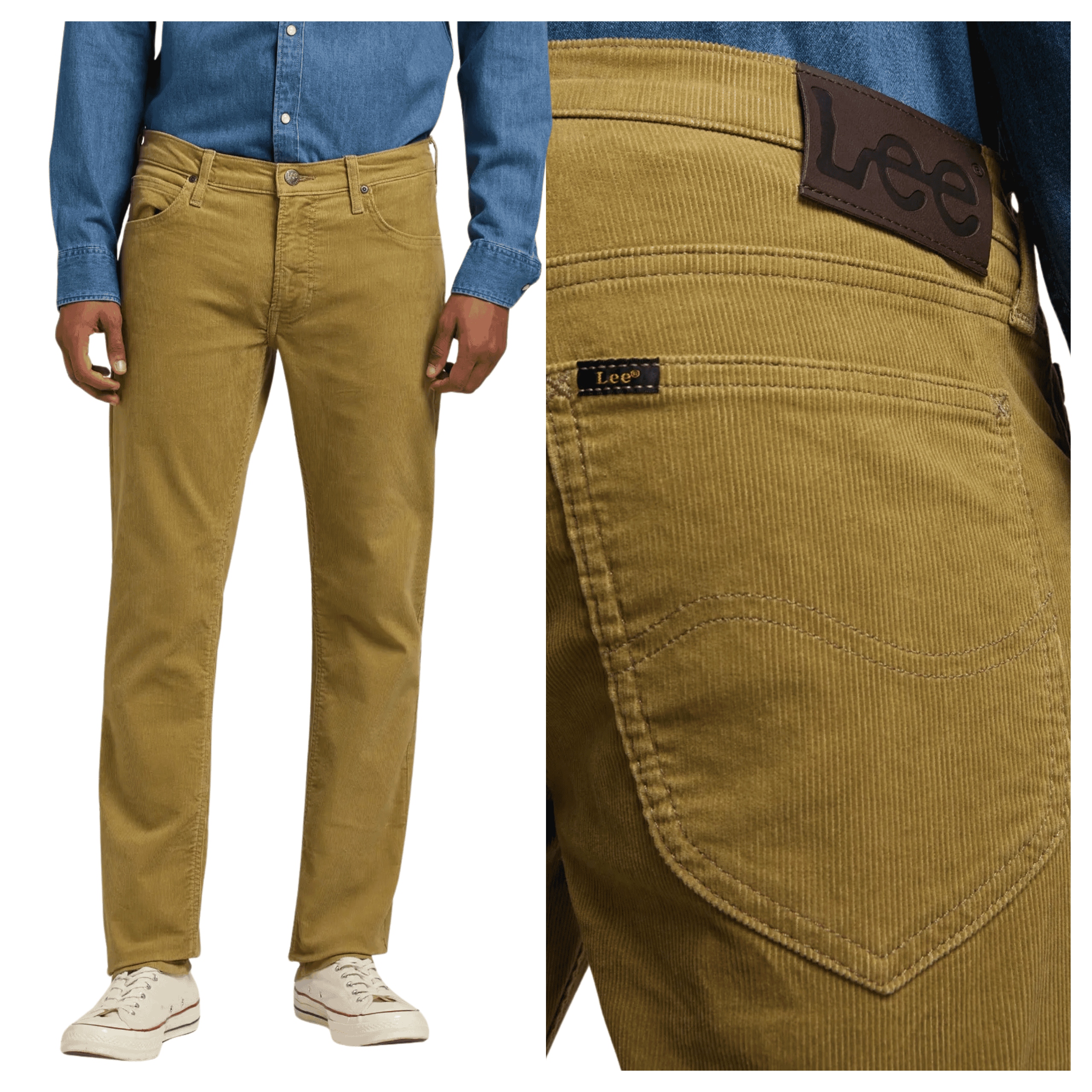 Pánské kalhoty Lee Daren Zip Fly Ammonite Jeans Jednoduché bavlněné W33 L34