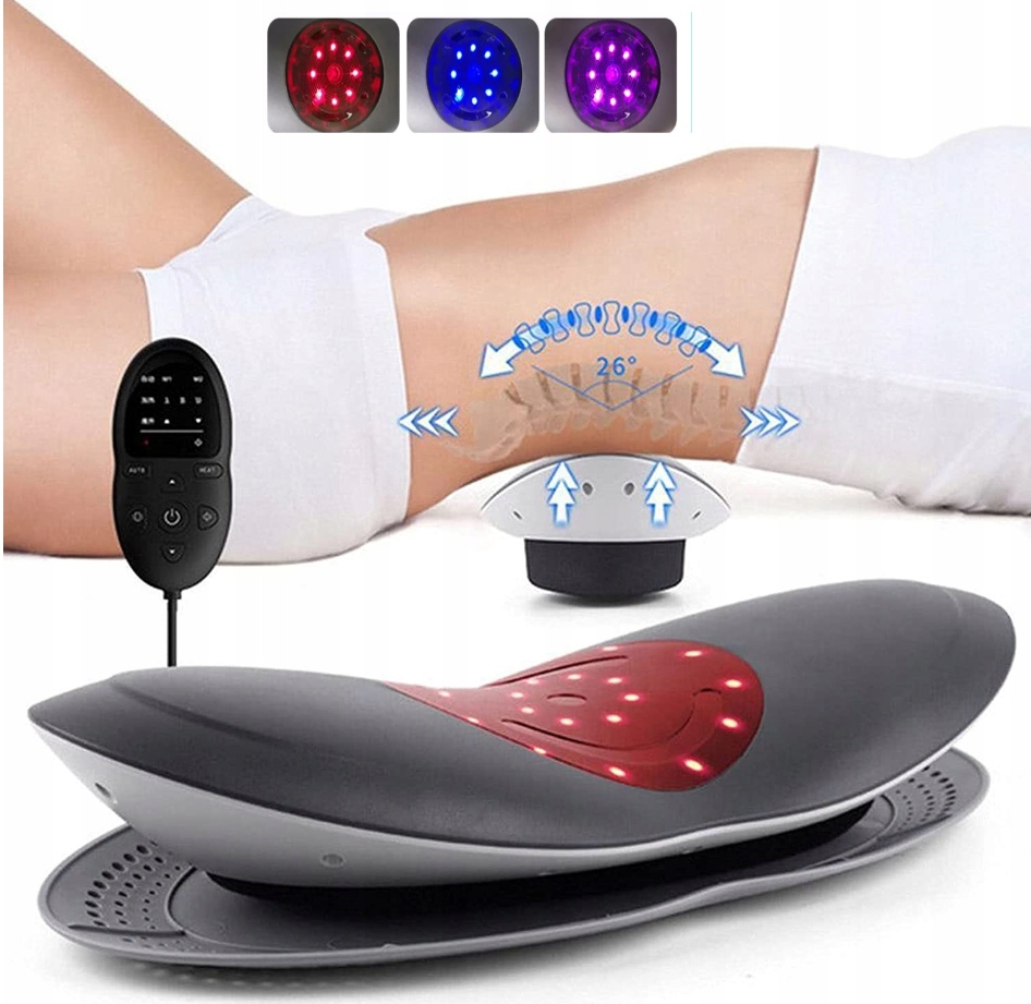 Inteligentny Masażer Kręgosłupa Lumbago Rwa Kulszowa Grzanie Wibracje