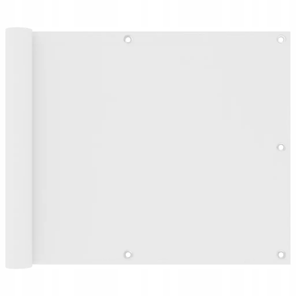 Voděodolná boční markýza z tkaniny Oxford, bílá, 75 x 500 cm