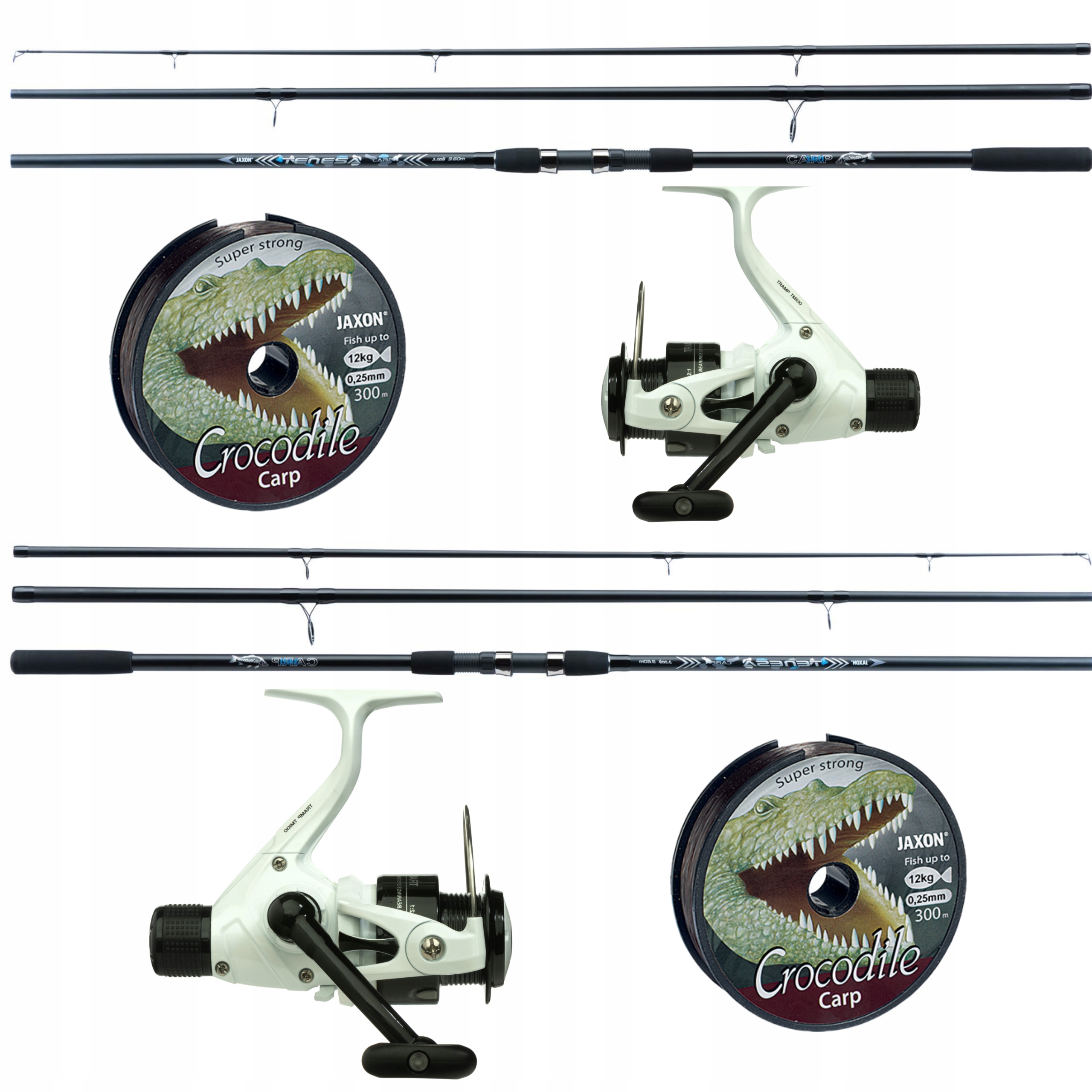 

Zestaw Karpiowy Jaxon 2x Wędka 2x Kołowrotek Żyłki