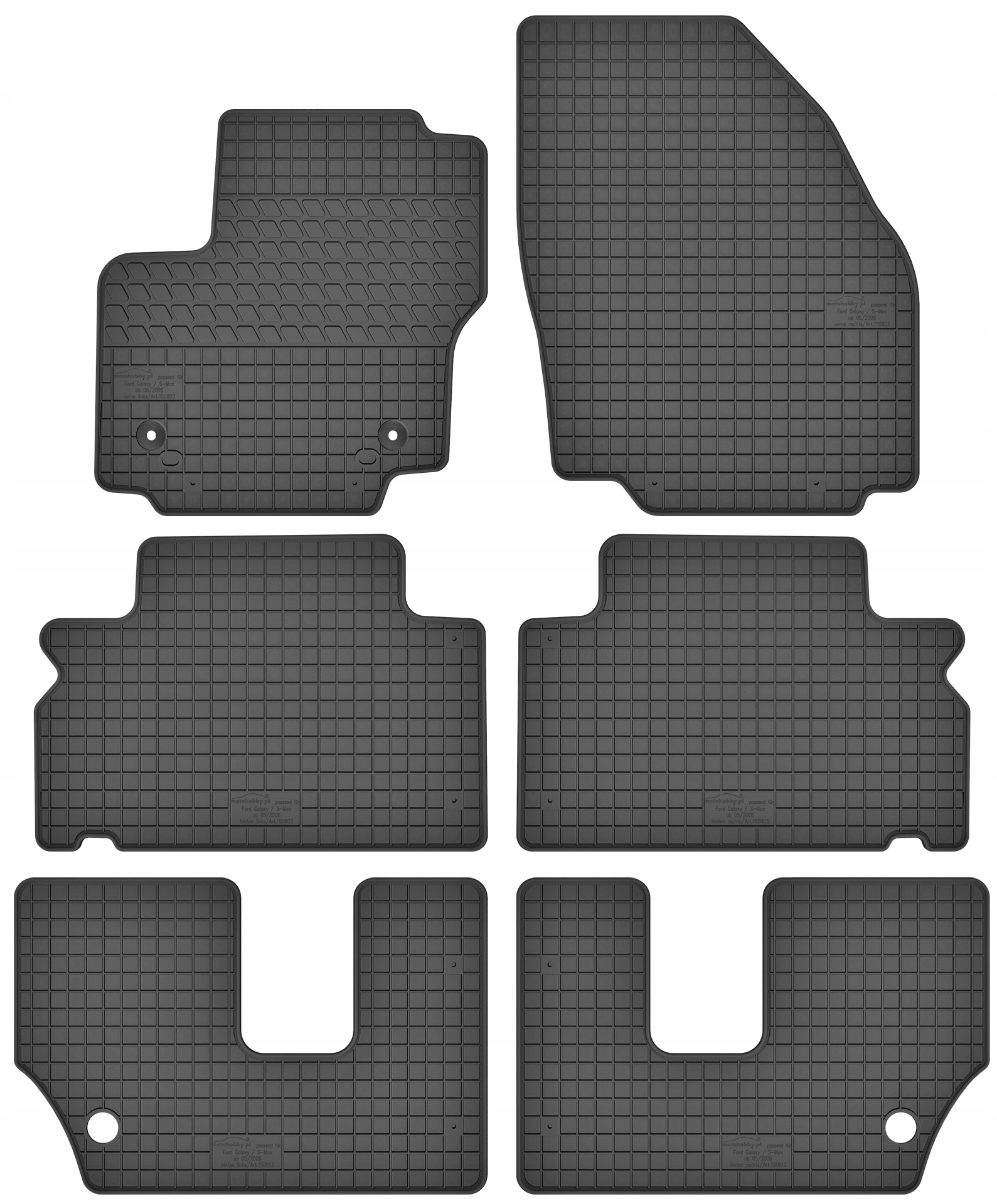 

Ford S-Max 7os 2010-2015 Dywaniki gumowe