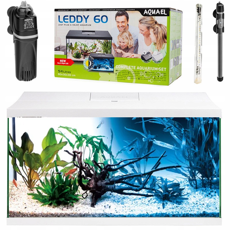 AQUAEL Zestaw AKW. LEDDY PLUS 60 D&N BIAŁY 2.0