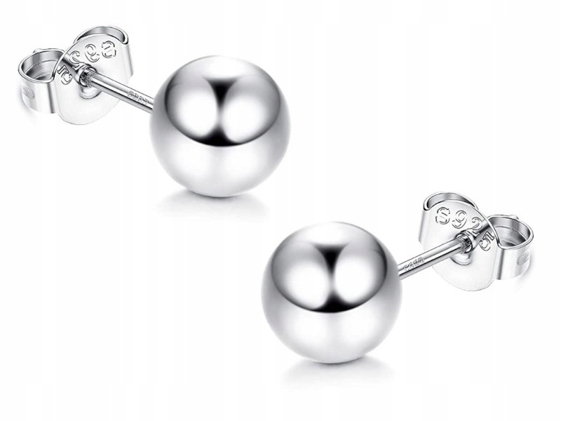 

Srebrne Kolczyki Gładkie Kule Kulki Kuleczki 10MM
