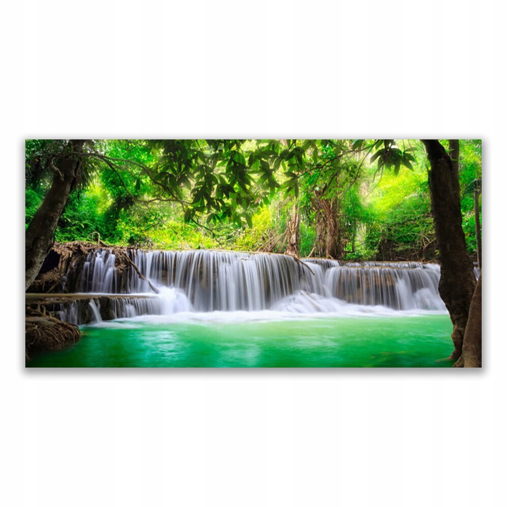 

Obraz akrylowy 120x60 Wodospad Jezioro Las Natura