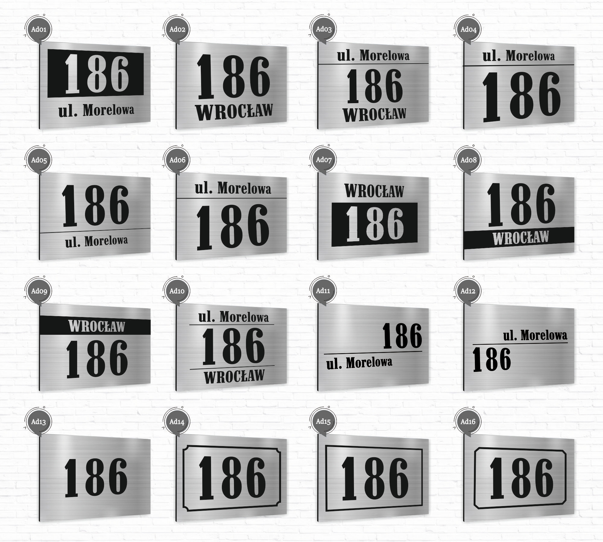 Tabliczka ADRESOWA NA DOM NUMER DOMU ZE STRZAŁKĄ Kod producenta Tab_dib_30x20