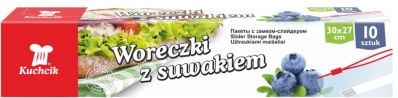 

Woreczki do żywności z suwakiem 10 sztuk 30x27 cm