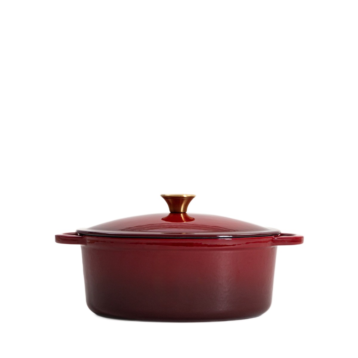 Garnek emaliowany żeliwny Andreas bordowy owalny 4,5L każda kuchenka Homla