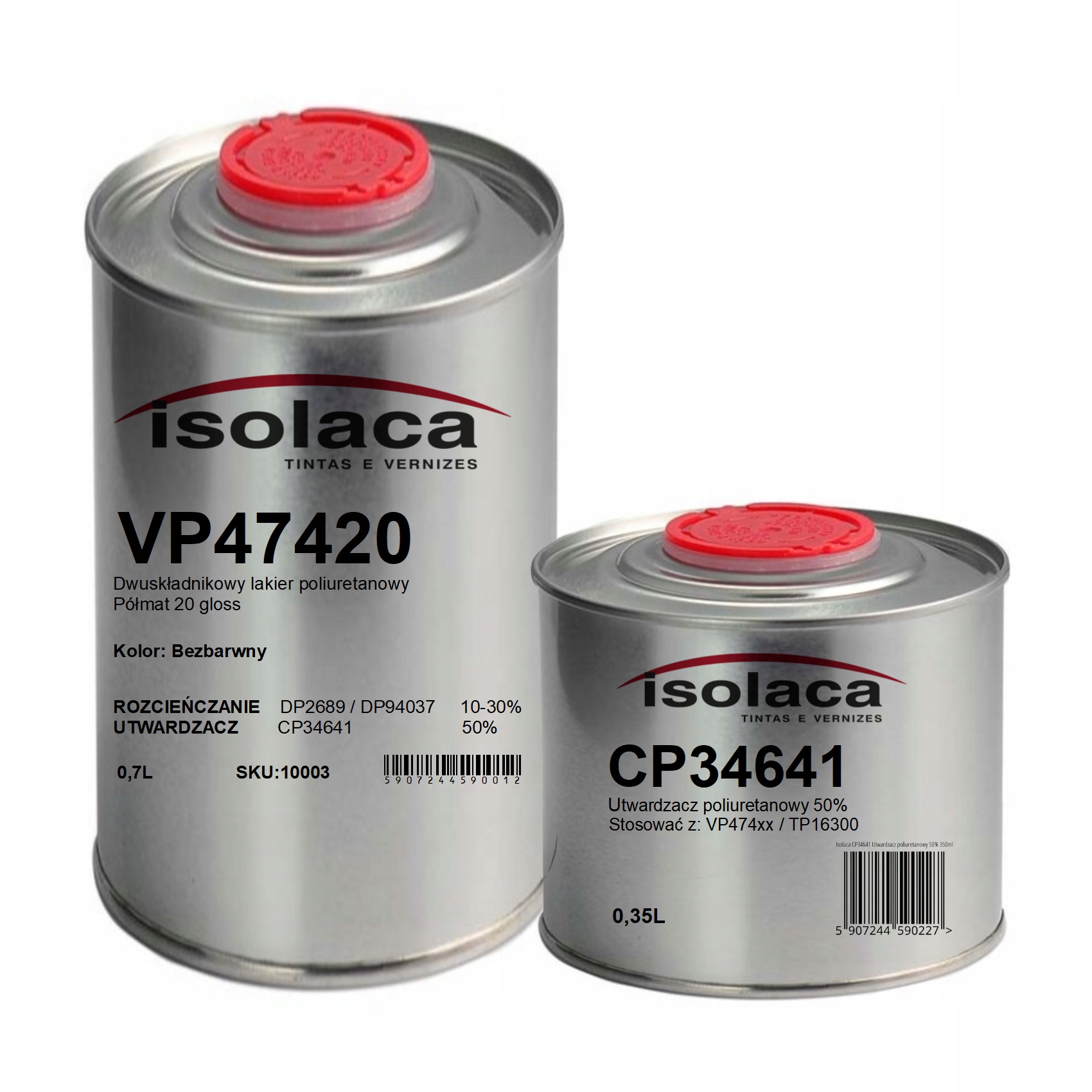 Isolaca| VP47420 Lakier poliuretanowy 1L [20 gloss][RAL/NCS][MDF/Drewno]