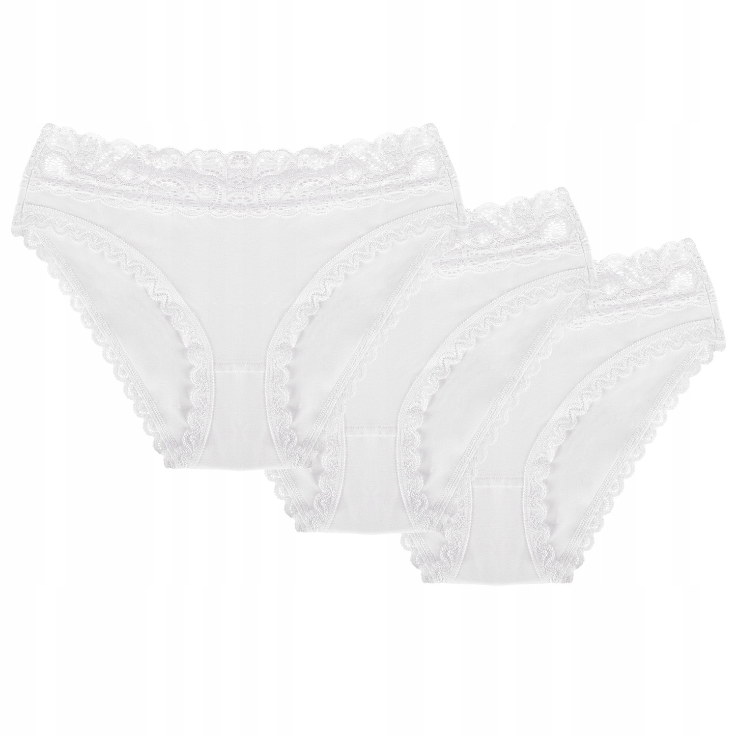 Wol-Bar Soft Lovely 3-pack bílé kalhotky Kalhotky L
