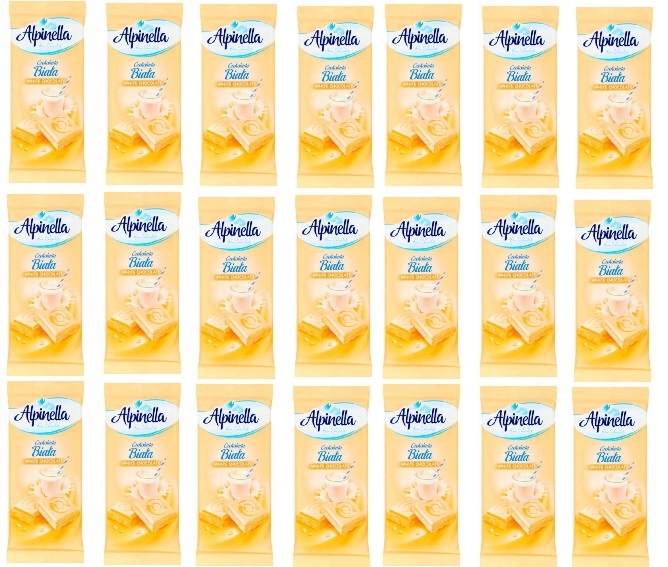 Levně 21 x 90 g Terravita Alpinella čokoláda bílá Karton