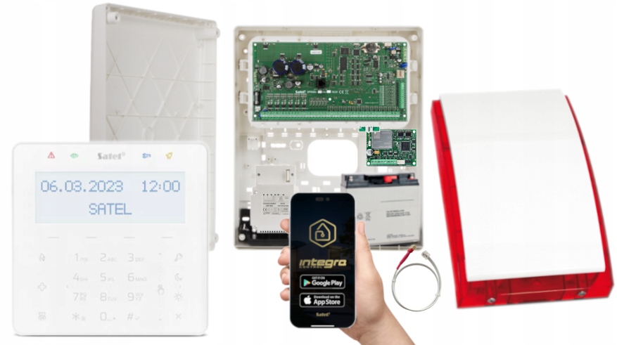 System alarmowy Satel Integra 128 Plus z panel LCD dotykowym