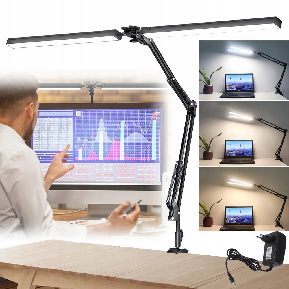 Led Stolní Lampa Na Psací Stůl Školní Kreslicí Lampa Otočná O 360 Stupňů