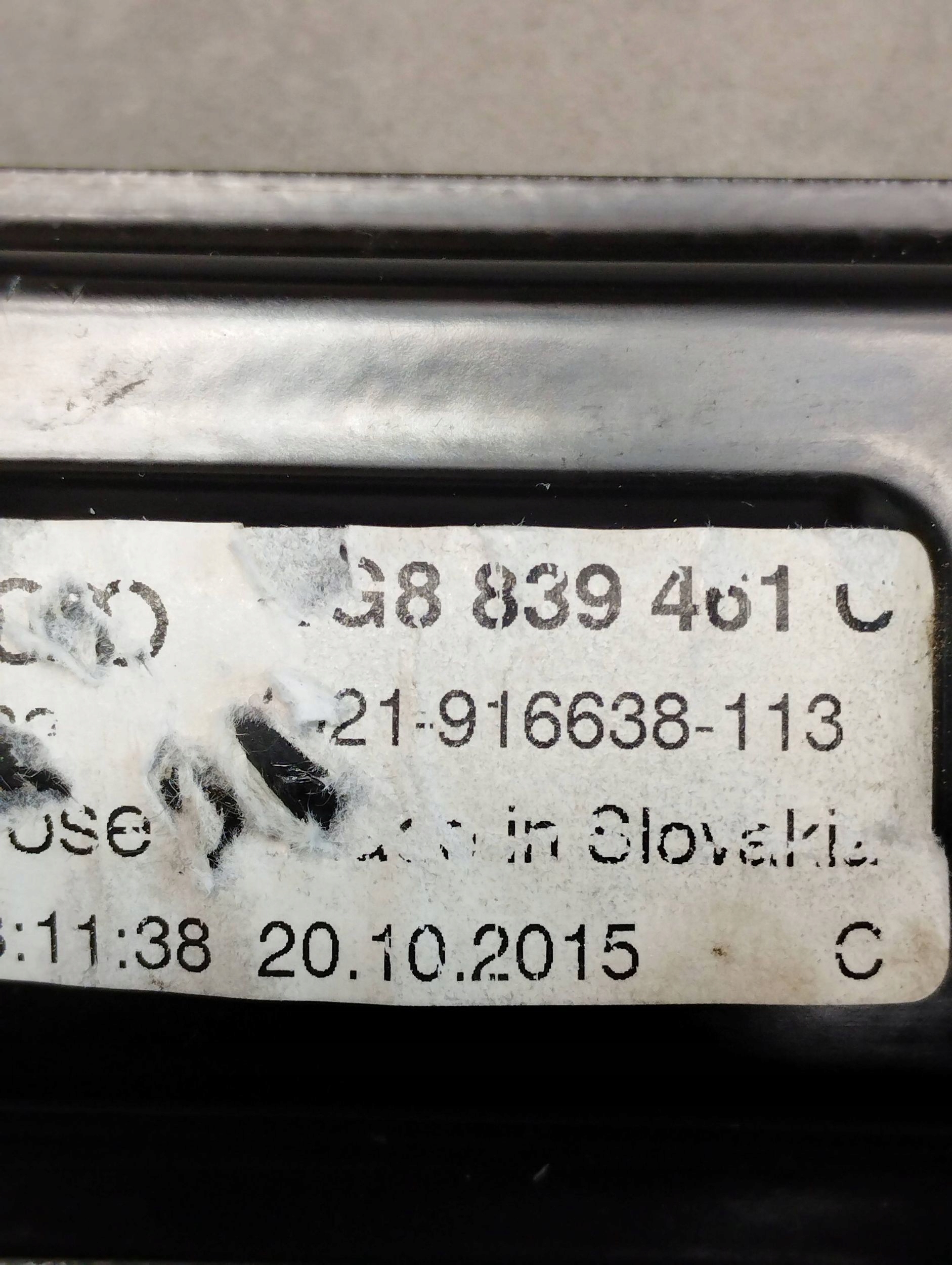 Audi A7 4G mechanism windows left rear part 4G8839461C