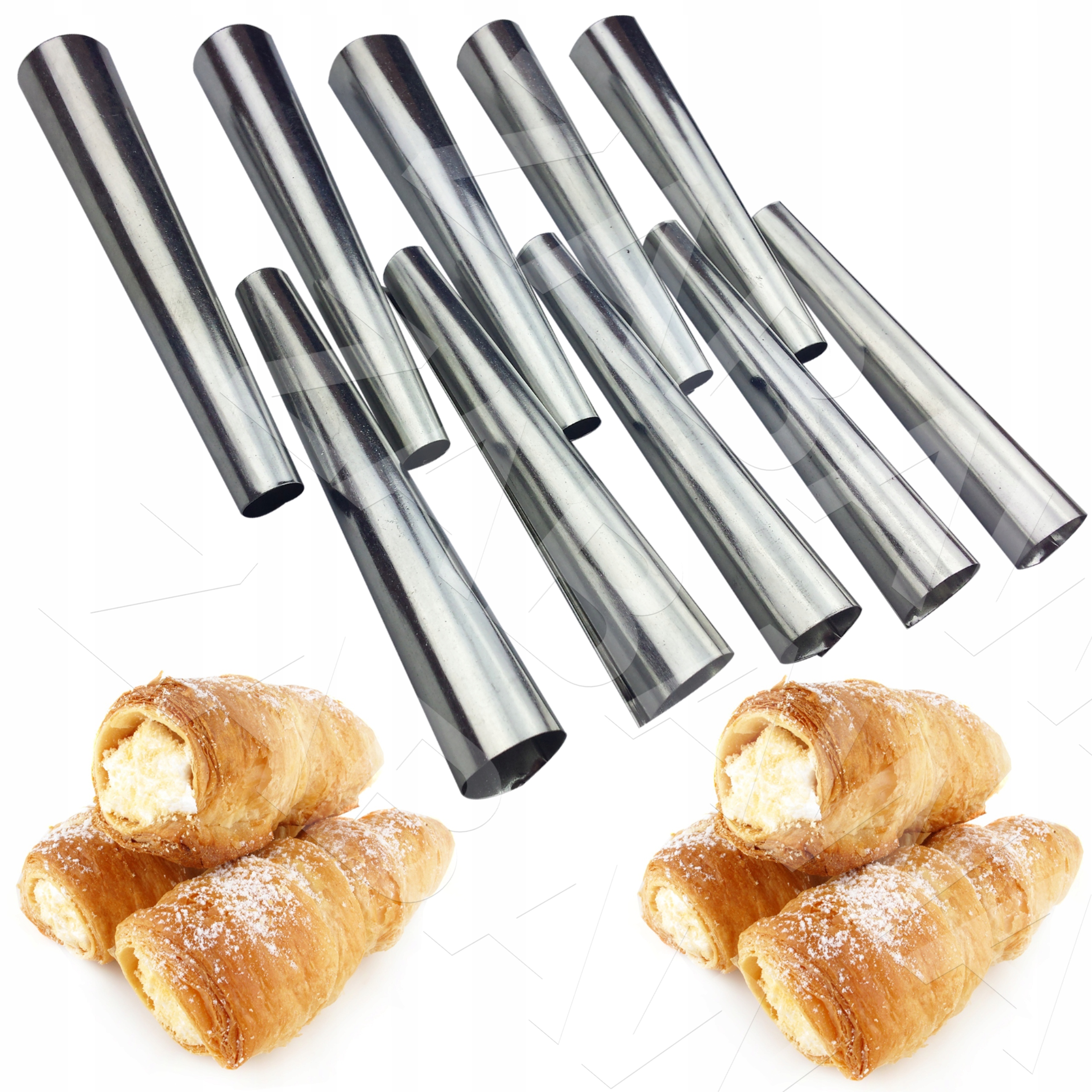 FOREMKI DO RUREK Z KREMEM, RURKI 12cm XXL 10 szt. Kod producenta 012-164