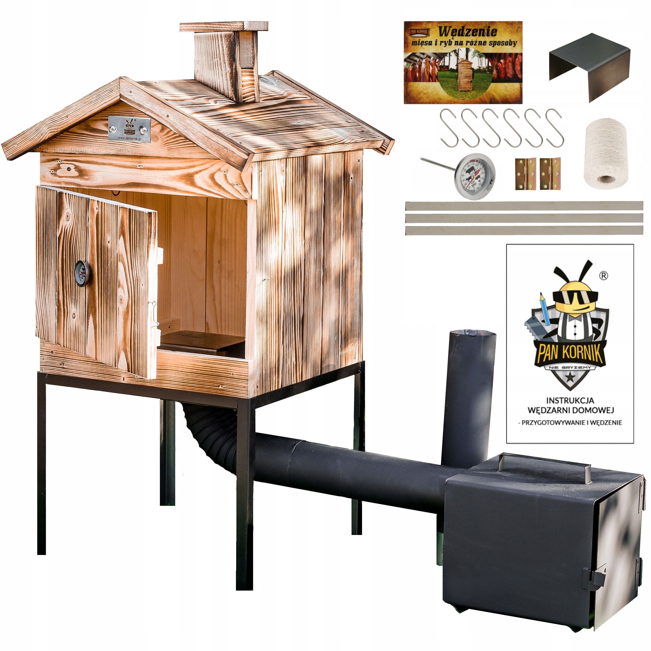 Wędzarnia Drewniana Zestaw Wędzarniczy Gratisy Piec 4XL Wędzok Pankornik