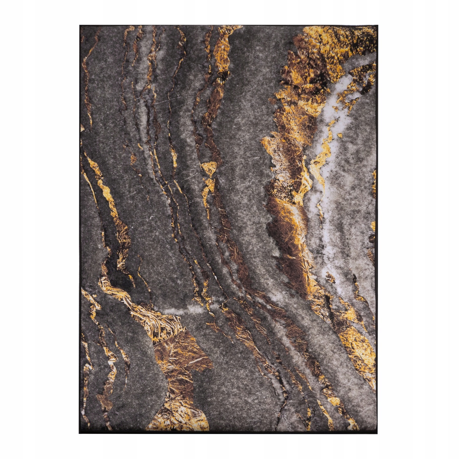 Koberec 160X220 CM Moderní Do Obývacího Pokoje Šedo-zlatý Protiskluzový Bcf