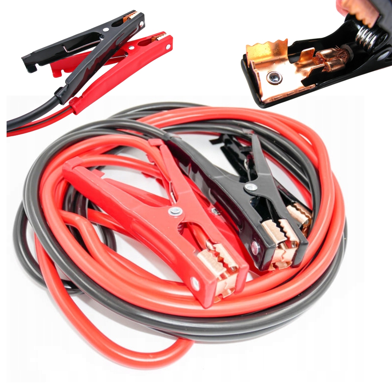 KABLE PRZEWODY ROZRUCHOWE SAMOCHODOWE 600A 4 METRY KROKODYLKI PROSTOWNIK