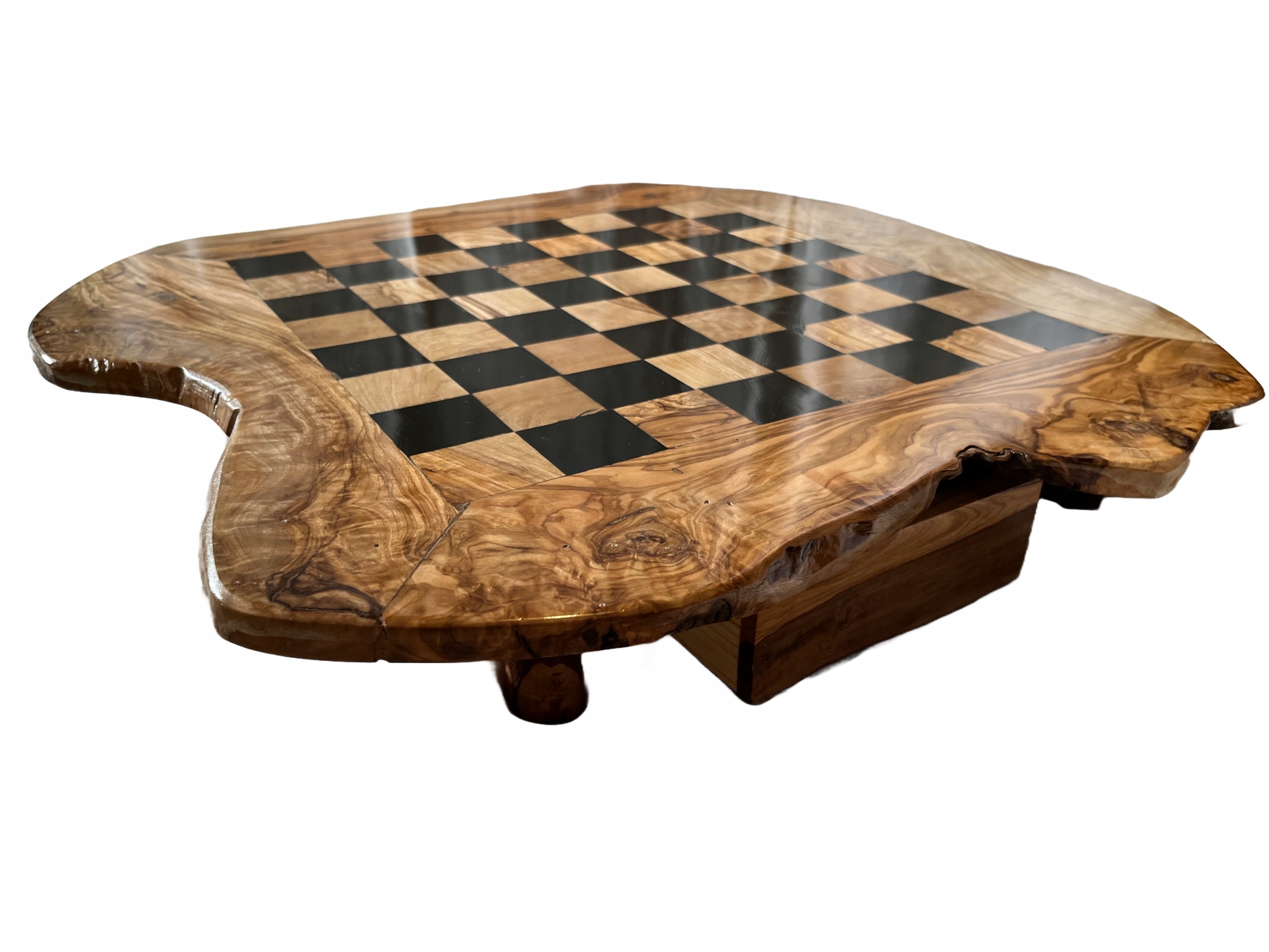 Unisex Šachy Z Olivového Dřeva S Pěšci@orient@@maroko@@rukodělné@