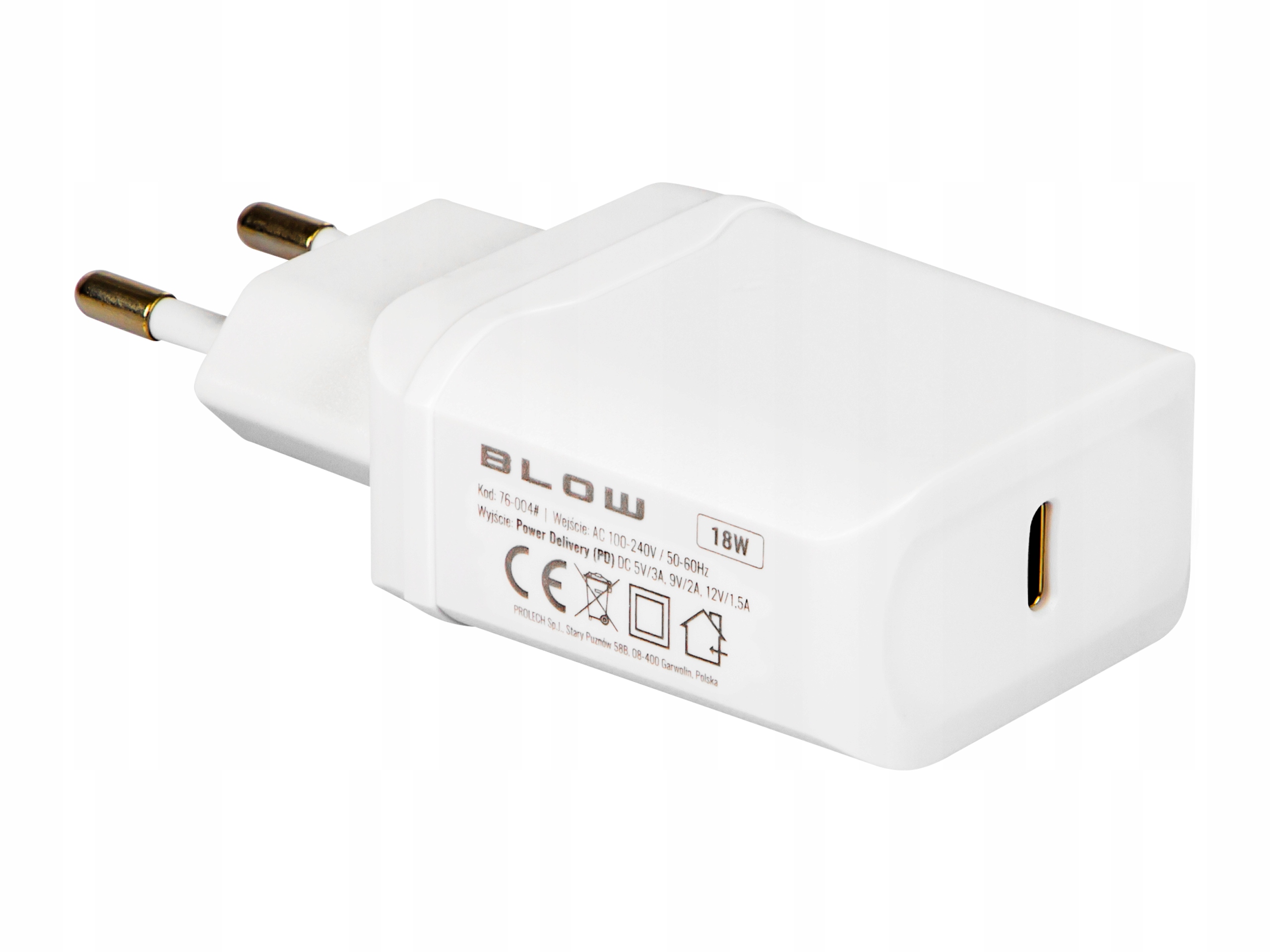 

Ładowarka sieciowa Blow Usb-c szybka Pd 18W