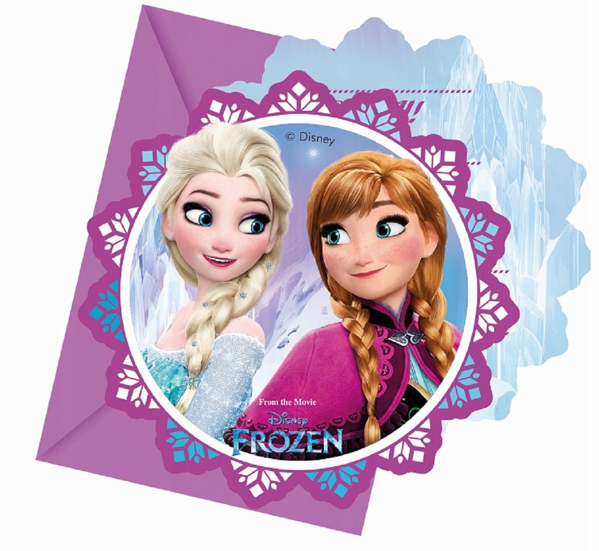 

Zaproszenia z kopertą Frozen Kraina Lodu 6szt