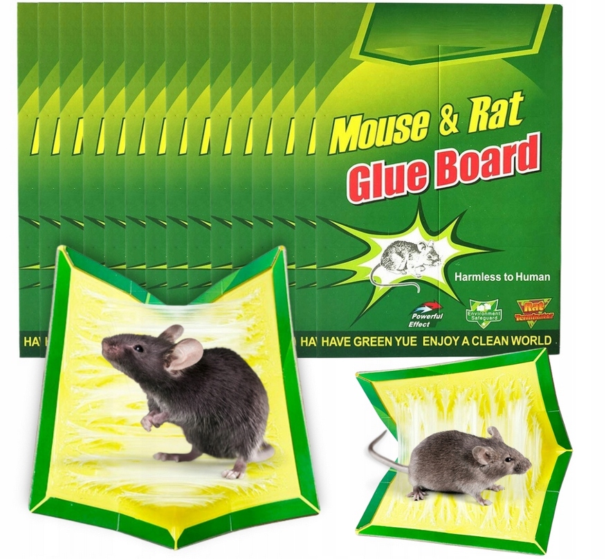 10x MYSZOŁAPKA LEP ŁAPKA PUŁAPKA NA MYSZY SZCZURY MOCNE XXL!