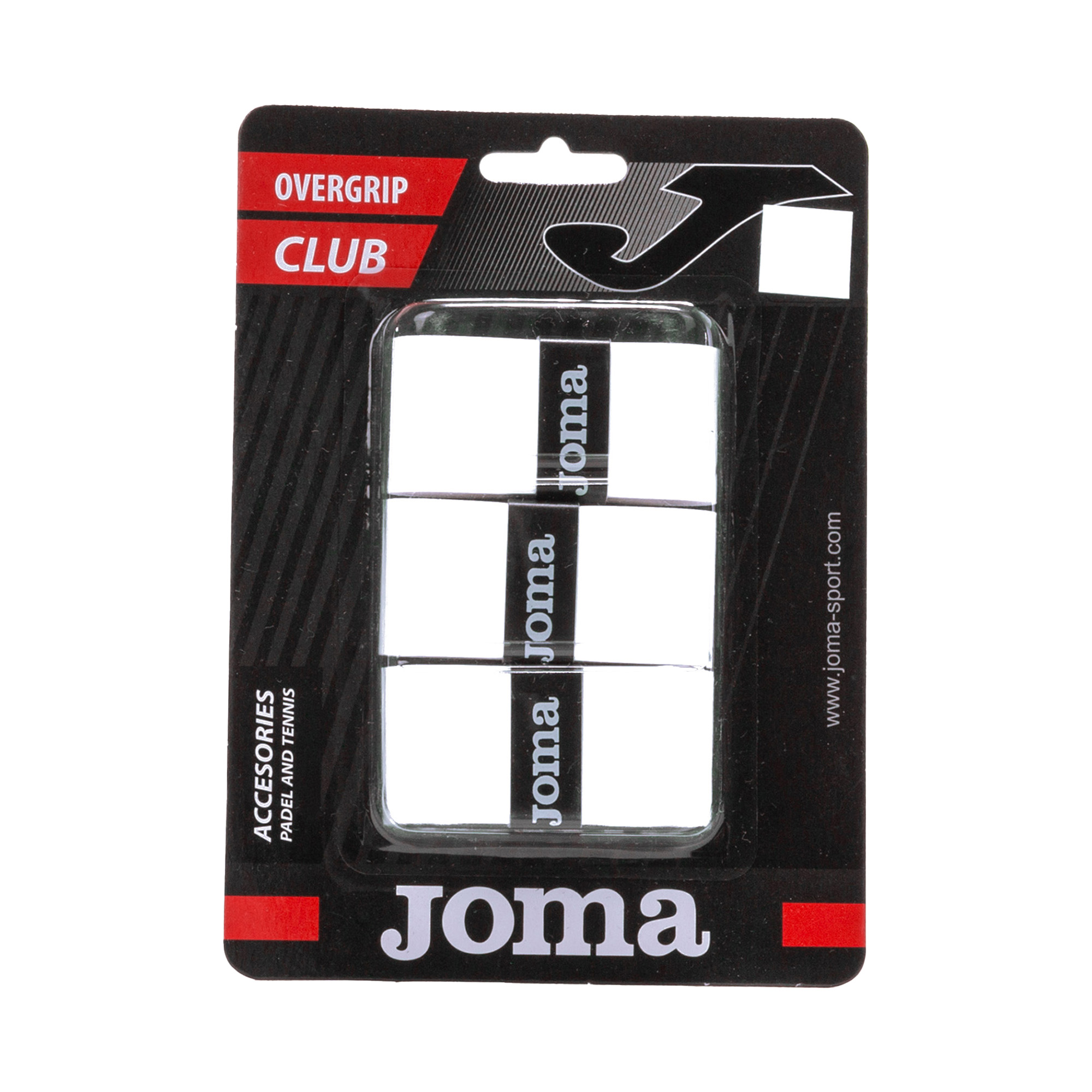 Owijki do rakiet tenisowych Joma Club Cuhsion 3 szt. białe