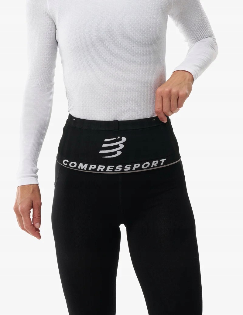 Compressport pas biegowy Free Belt 2.0 czarny [Rozmiar S]