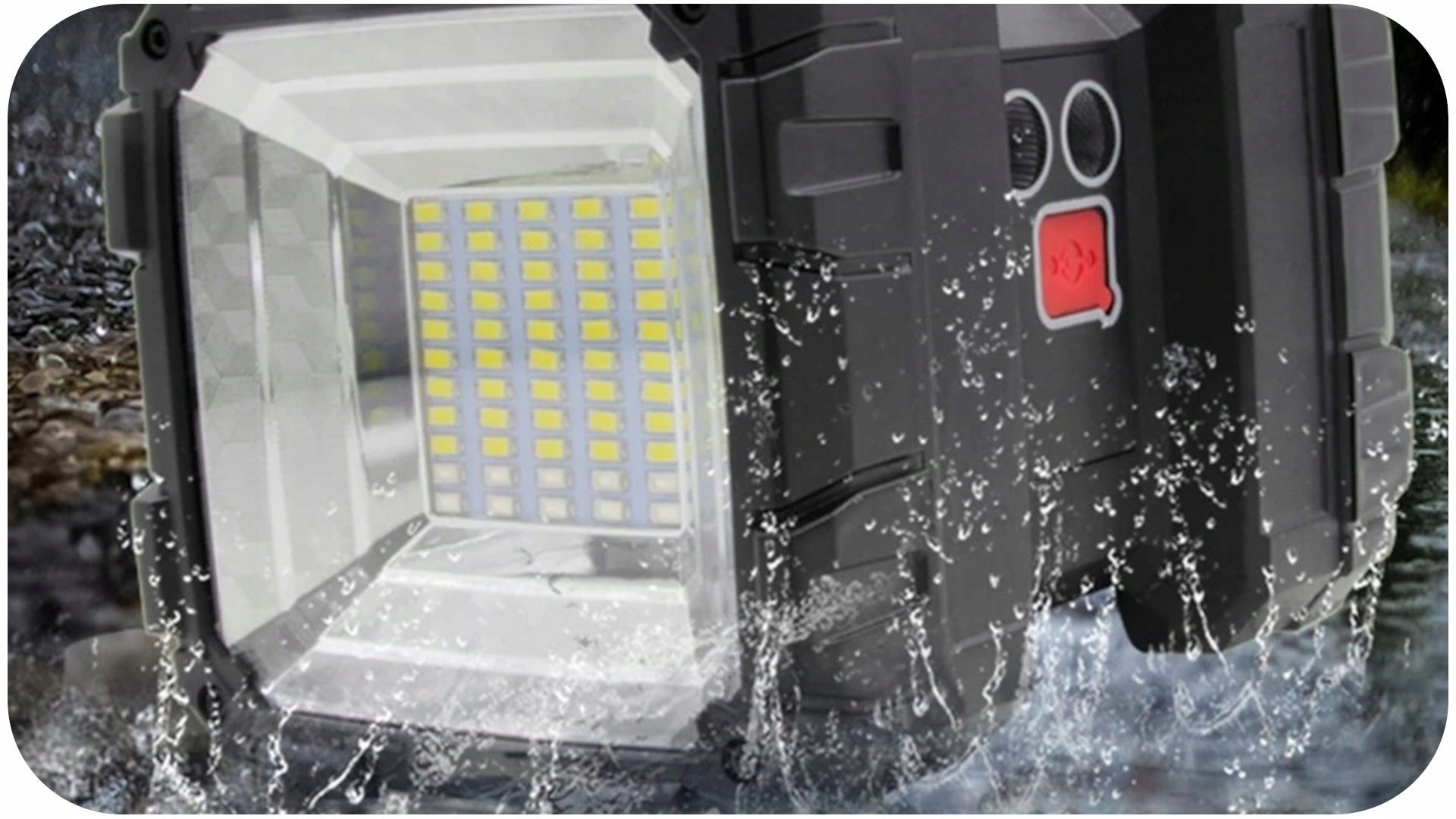 MOCNA Latarka LED Akumulatorowa Szperacz odporna USB Powerbank DWUSTRONNA Materiał tworzywo sztuczne