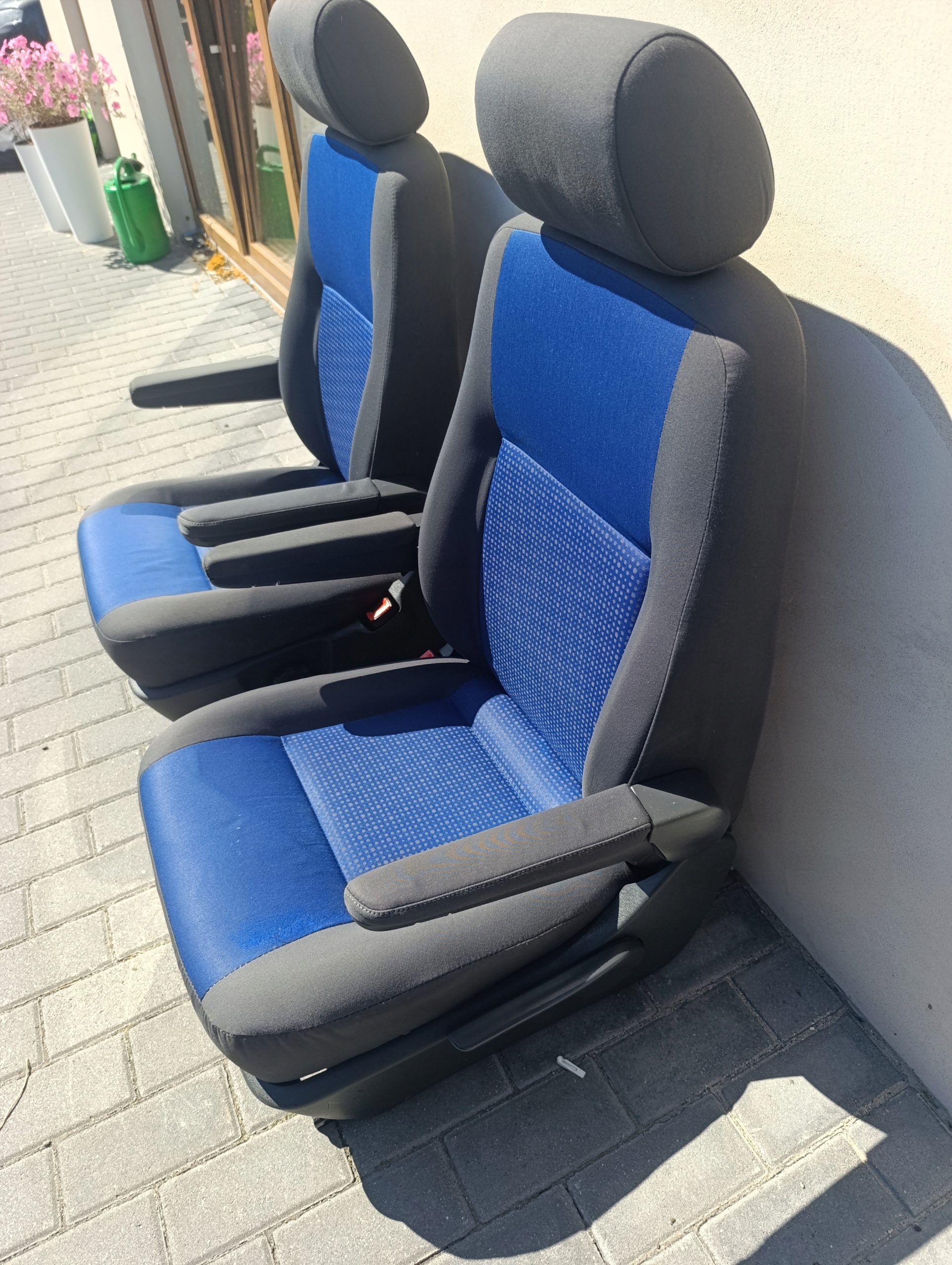 VW T5 T6 KOMPLET seats PRZEDNICH PASAZER KIEROWCA front blue