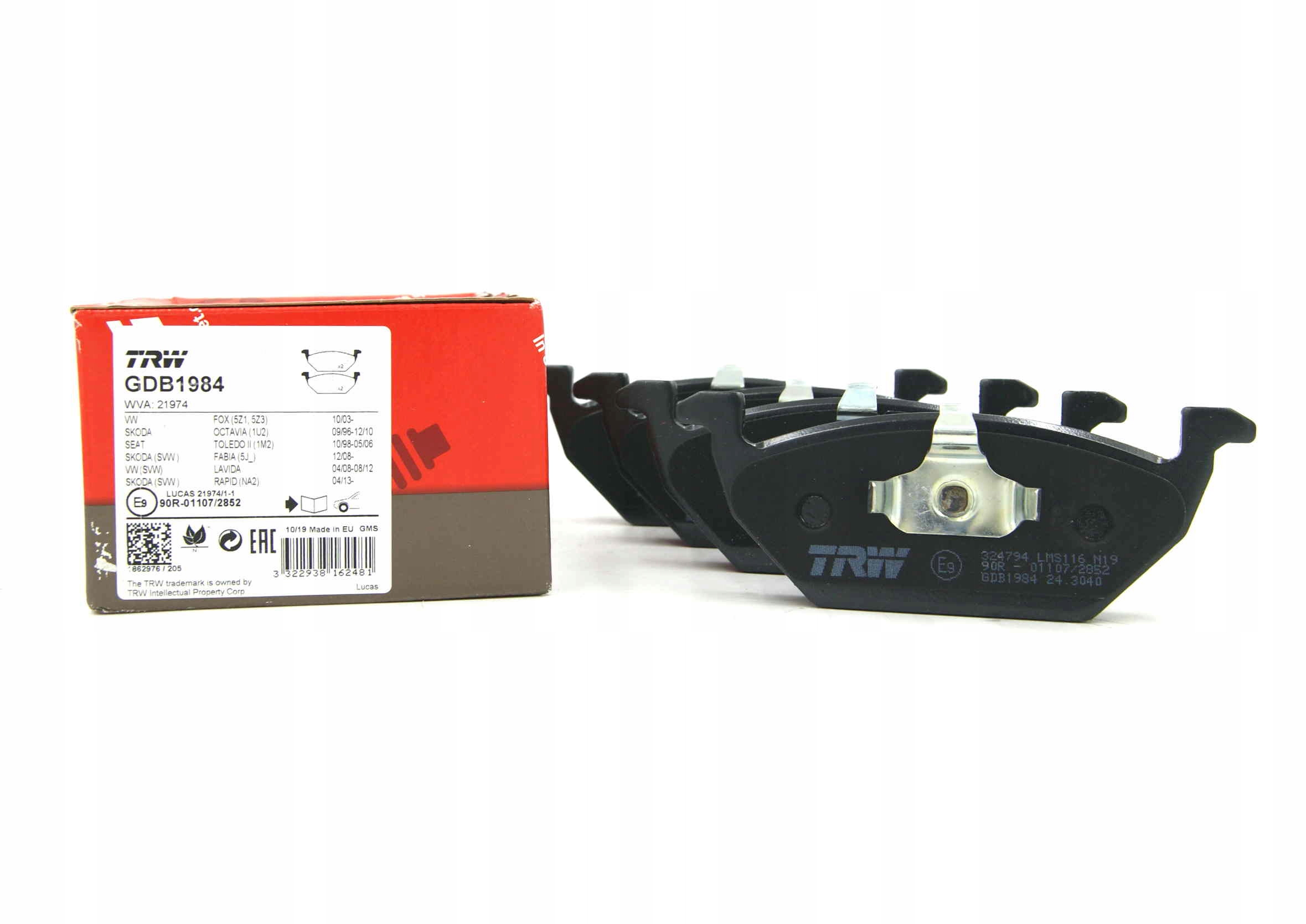 

Trw GDB1984 Klocki Przód Audi A1 A3 Seat Ibiza