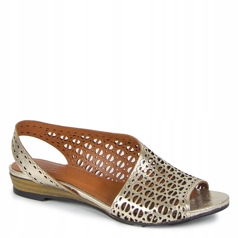 Boccato 167.513 Zlaté Ažurové Kožené Sandály 40