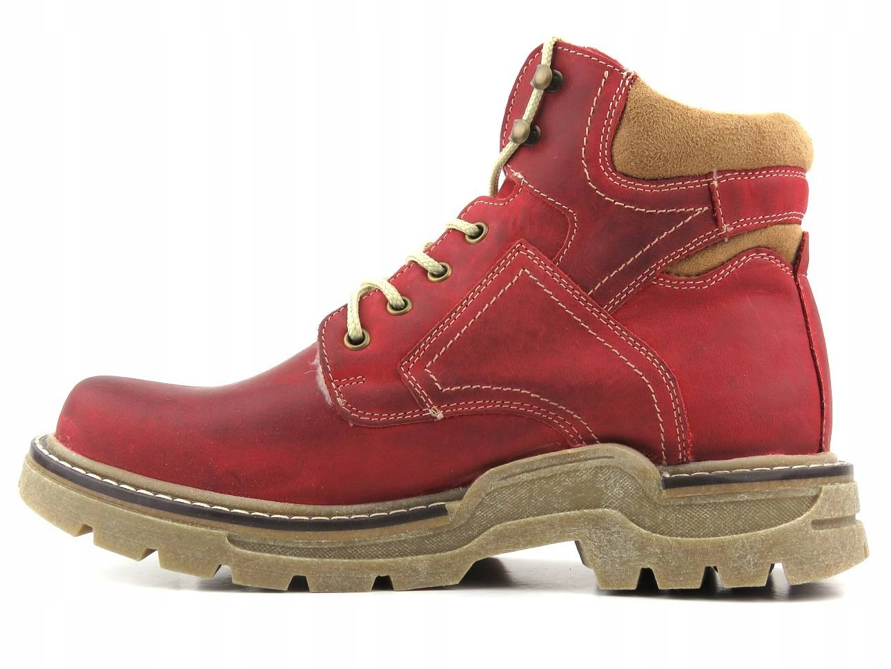 Buty męskie zima Helios ciepłe trapery czerwone 45 Marka Helios