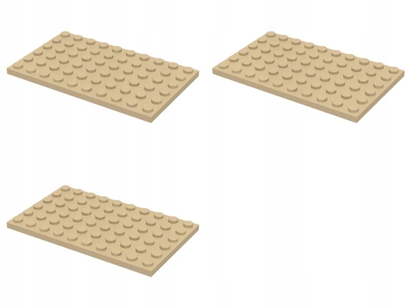 

Lego 3033 Płytka 6x10 Piaskowa (25g) 3 szt.