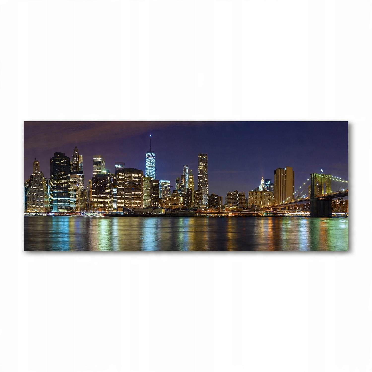 

Foto obraz akryl zdjęcie Manhattan nocą 125x50 cm